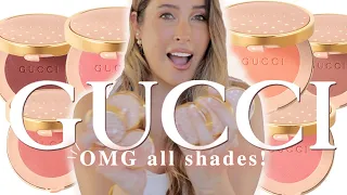 NEW GUCCI BLUSHES REVIEW AND SWATCHES OF ALL THE SHADES 🥰  Side by Side Comparisons applied on Face