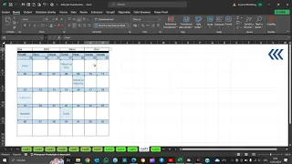 EXCEL - aktivní plánovací kalendář s událostmi