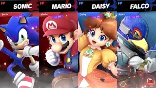 Super Smash Bros Ultimate Amiibo Fights  – Request #24903 Sonic & Mario vs Daisy & Falco