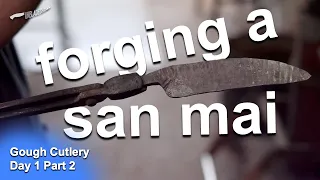 Forging a San Mai bevel with as less core as possible showing! Part 2