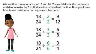 American Math Envision Math Grade 4 Topic 8 Lesson 4 | Equivalent Fractions with Division