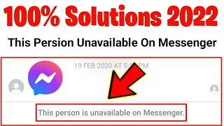 how to fix this person is unavailable on messenger 2022 | this person is unavailable on messenger