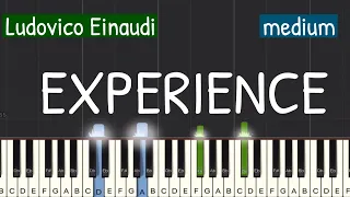 Ludovico Einaudi - Experience Piano Tutorial | Medium