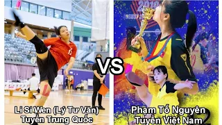 Chung kết Đơn Nữ: Việt Nam (Tố Nguyên) VS Trung Quốc (Li Si Wen), Giải vô địch đá cầu Châu Á 2023