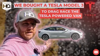 We bought a Tesla Model 3 Performance to Drag race our Tesla powered Transporter, First job lowering