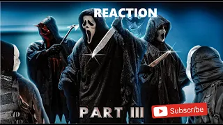 REACTION  GHOSTFACE GANG vs THE COLLECTOR PART 3 #roadto1k #horrorcommunity #ghostface