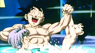Goku se baña con Goten y Trunks [HD]