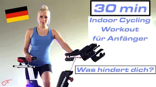 WAS HINDERT DICH? 30 Min Anfänger Indoor Cycling Workout 🚴‍♀️