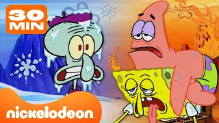 Bob l'éponge | Les températures les plus EXTRÊMES à Bikini Bottom | Nickelodeon France