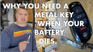 Locked out - Making a new VW Touareg key in my garage.  And other dead battery tips.