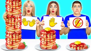 No Hands vs One Hand vs Two Hands Eating Challenge | Funny Food Situations by Multi DO Challenge