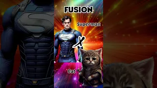 Superman x Cat : DC & Marvel Characters Merged - AI Generated Fusions #shorts #feedshorts