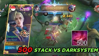 500 STACK PUN GA SANGGUP MENAHAN KUATNYA DARKSYSTEM!! BUILD CECILION TERSAKIT 2024 - MLBB