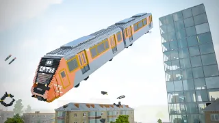 Trains Falls Off Building | Teardown