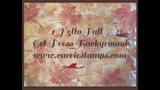 Gel Press Background with Ink and Stamps