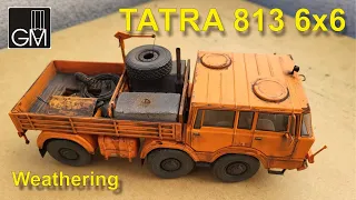 Tatra 813 6x6 weathering waloryzacja i poprawki modelu w skali 1:43