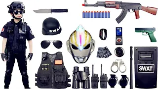 Special Police Weapons Toy set Unboxing-M416 guns,RPG,AK-47 Gas mask, Glock pistol, Dagger grenade,