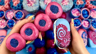 ASMR crushing soap boxes with foam, starch and glitter 💙💖 Clay cracking light plasticine 😴