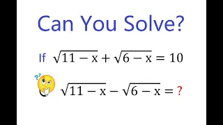 What is the Value of the Algebraic Expression with Radicals? | Math Olympiad