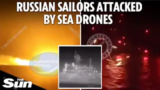 Russian sailors' GoPro footage shows terror unfold as Ukrainian drones sink Caesar Kunikov warship