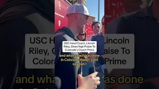 USC Head Coach, Lincoln Riley, on Colorado’s Coach Prime #cfb #usc #coachprime #interview #coach