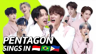 K-POP STARS sing in THREE Languages🎤| INA/POR/TAG | PENTAGON | TRANSONGLATION