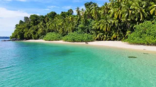 Island Getaway: 3 Hours of Tropical Drone Footage & Relaxing Wave Sounds (4K Video)