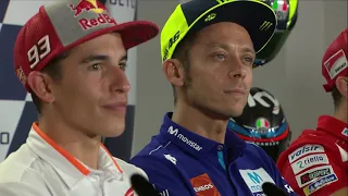 Press Conference tension between Marquez and Rossi   MotoGP™
