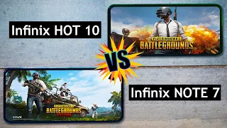 Infinix HOT 10 vs Infinix NOTE 7 PUBG Gameplay Comparison - Gaming War is Here!!🔥