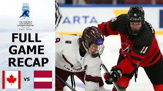 CANADA vs LATVIA Highlights | 2024 IIHF U18 World Championship