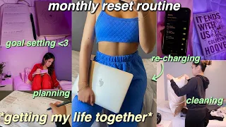 MONTHLY RESET ROUTINE | getting my life together *productive*: goal setting, cleaning & re-charging