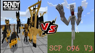 SCP 096 V3 vs Bendy and the Ink Machine (Minecraft PE)