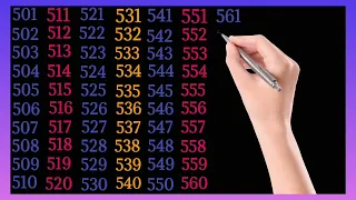 501 to 600 Counting in English | How to Write 501 to 600 Numbers in English