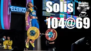 Leidy Solis (69kg) 104kg Snatch - 2017 Weightlifting World Champion