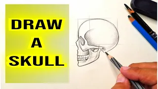 How to draw a Skull Side View Easy step by step | Drawing a Skull Sketch | Drawing Tutorial |Videos
