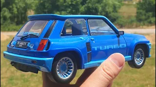 Renault 5 Turbo 1 year 1981 Blue Metallic 1/18 Ixo - Diecast Auto Models