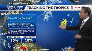 Warm weekend ahead and first area of interest in the Atlantic Ocean