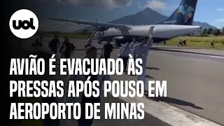 Avião faz pouso de emergência e é evacuado no aeroporto de Governador Valadares (MG)