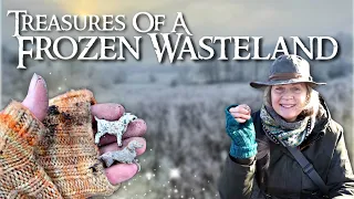 What Did We FIND on a Frozen Wasteland? Tip-larking on a Freezing Midwinter Bottle Dump (Mudlarking)