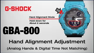 GBA-800 G-Shock Module 5554 Hands Home Position Alignment Correction Synchronize Demo- Easy TUTORIAL