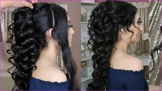 PEINADOS FÁCILES PARA CABELLO LARGO || OPEN HAIR STYLE GIRL FOR LONG HAIR || WEDDING PARTY HAIRSTYLE