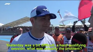 Esteban Ocon #FrenchGP drivers' parade interview with English subs