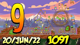 Angry Birds Friends Level 9 Tournament 1097 Highscore POWER-UP walkthrough