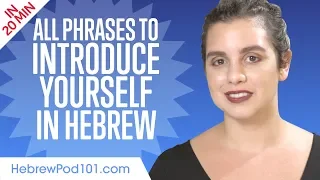 ALL Phrases to Introduce Yourself like a Native Hebrew Speaker