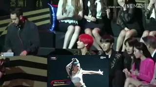 Reaction : (BTS, Sunmi, Twice, seventeen and Izone) to Chungha in MAMA HK 141218