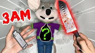 (SCARY) CUTTING OPEN HAUNTED CHUCK E CHEESE DOLL AT 3 AM!! **WHAT'S INSIDE HAUNTED DOLL?**