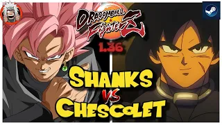 DBFZ Shanks vs Chescolet (Black, Yamcha, Tien) vs (GokuUI, GogetaSSB, Broly)