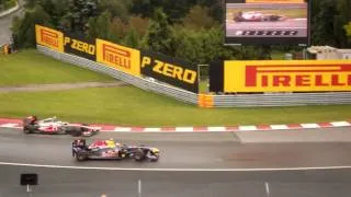 Button overtakes Vettel on last lap GP Montreal