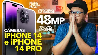 AS CÂMERAS DO IPHONE 14 E IPHONE 14 PRO - MODO CINEMA EM 4K!!!