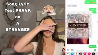 SONG LYRIC TEXT PRANK ON A STRANGER!!!! (WHAT HAPPENED AT THE END WAS TERRIFYING)